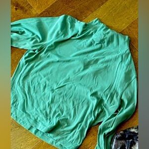 Long sleeve faux turtleneck